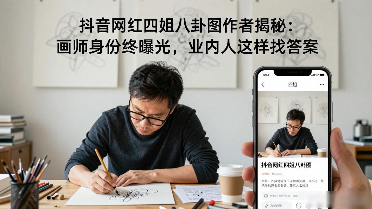 抖音网红四姐八卦图作者揭秘：画师身份终曝光，业内人这样找答案
